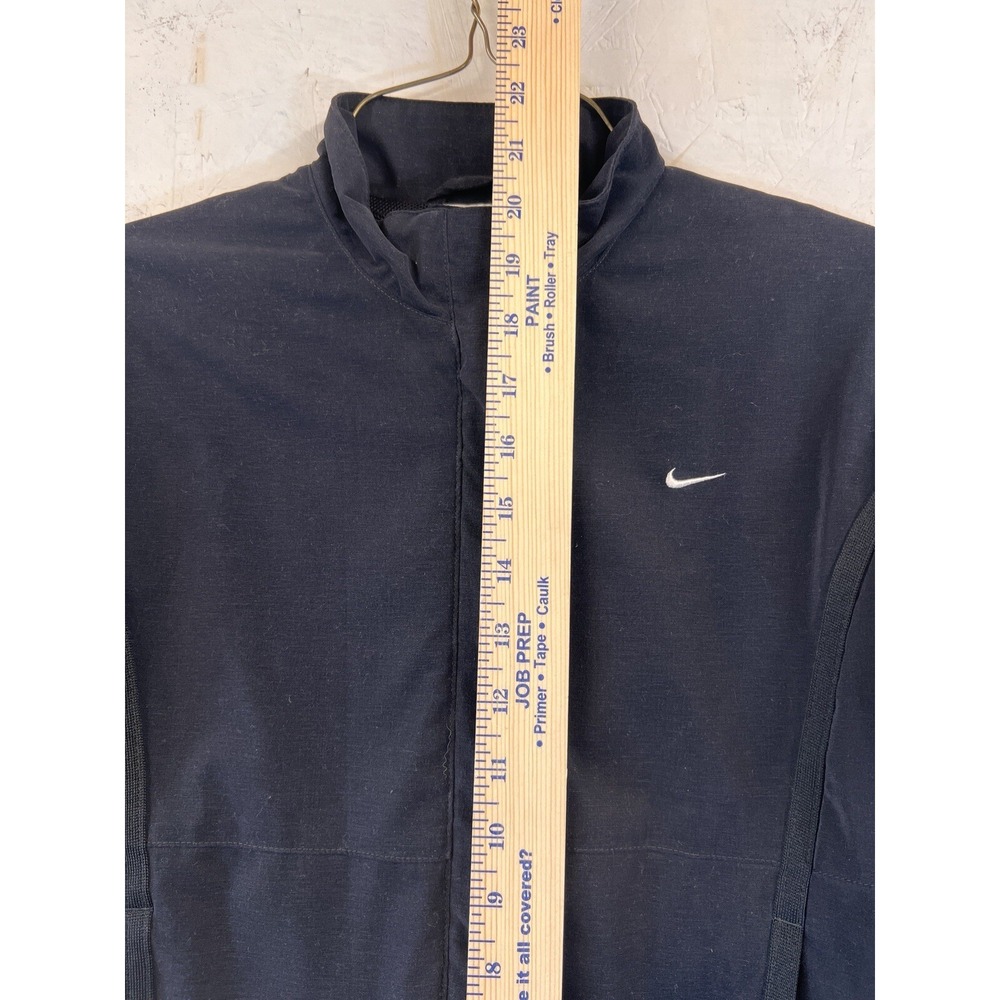 Nike Womens Black Full Zip Mock Neck Active Jacket Cargo Sleeve Pockets XS - Picture 2 of 12